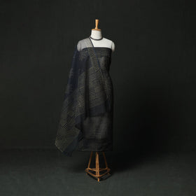 Bagru hand block print kota doria cotton natural dyed 3pc