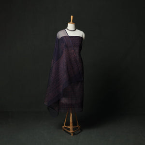 Bagru hand block print kota doria cotton natural dyed 3pc