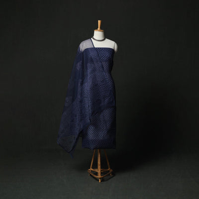 Bagru hand block print kota doria cotton natural dyed 3pc