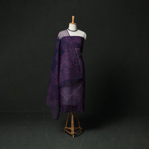 Bagru hand block print kota doria cotton natural dyed 3pc