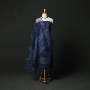 Bagru hand block print kota doria cotton natural dyed 3pc