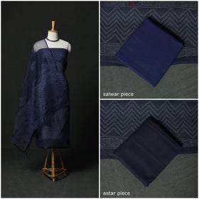 Bagru hand block print kota doria cotton natural dyed 3pc