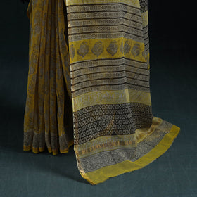 Bagru hand block print kota doria cotton saree 36