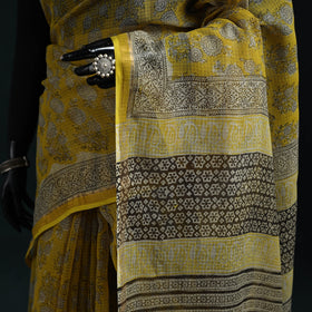 Bagru hand block print kota doria cotton saree 36