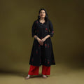Bagru hand block print syahi begar cotton a-line kurta