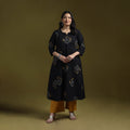 Bagru hand block print syahi begar cotton a-line kurta