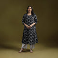 Bagru hand block print syahi begar cotton a-line kurta