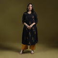 Bagru hand block print syahi begar cotton a-line kurta