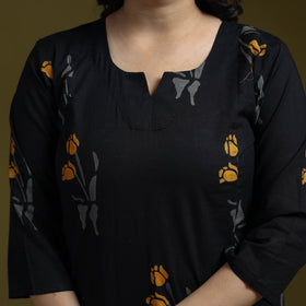 Bagru hand block print syahi begar cotton a-line kurta