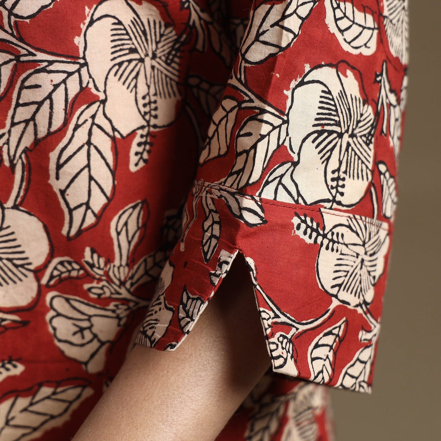 Buy Bagru Hand Block Printed Cotton Straight Kurta Online at iTokri.com