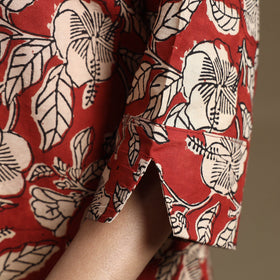 Buy Bagru Hand Block Printed Cotton Straight Kurta Online at iTokri.com