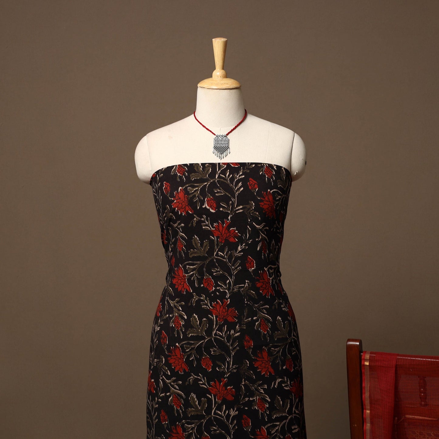 Bagru hand natural dyed cotton 2pc unstitched dress