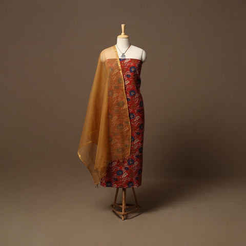 Bagru hand natural dyed cotton 2pc unstitched dress