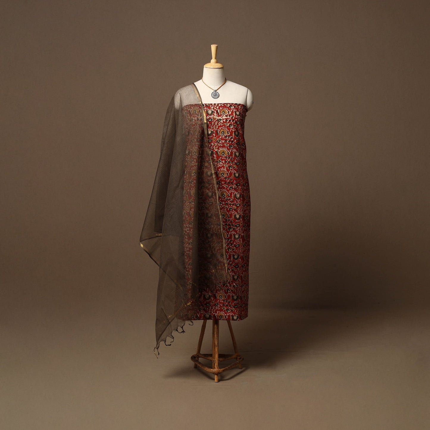 Bagru hand natural dyed cotton 2pc unstitched dress