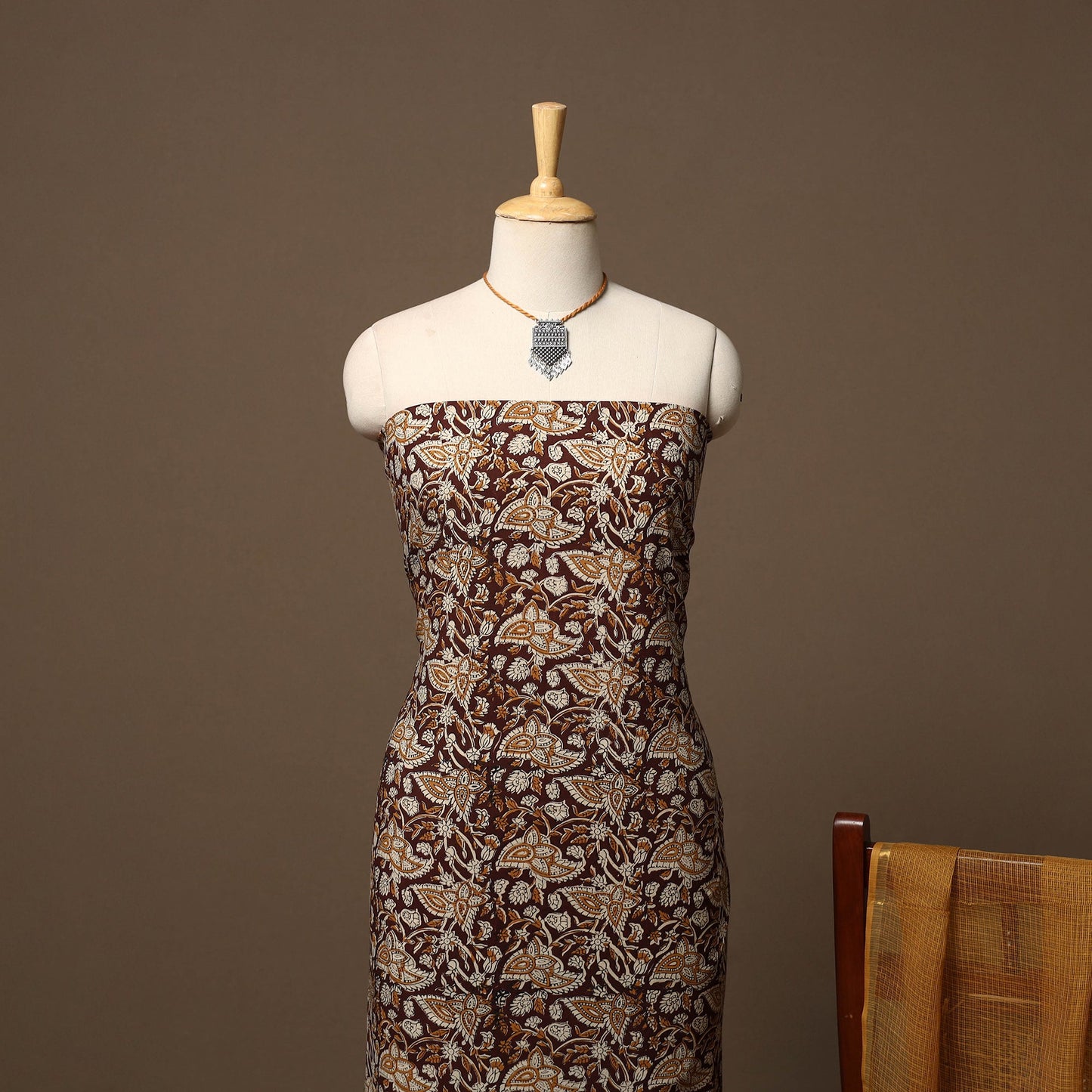 Bagru hand natural dyed cotton 2pc unstitched dress