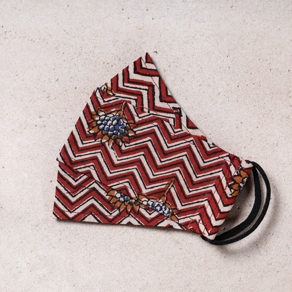  Bagru Block Printed Cotton 3 Layer Maska Snug Fit Face Cover 