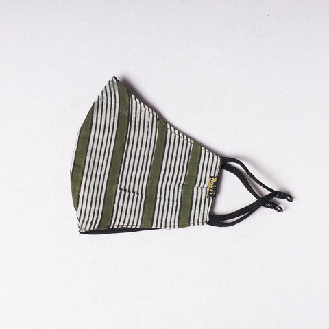  Bagru Block Printed Cotton 3 Layer Snug Fit Face Cover 