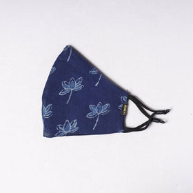  Bagru Block Printed Cotton 3 Layer Snug Fit Face Cover 