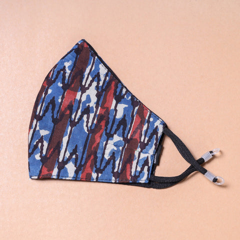  Bagru Block Printed Cotton 3 Layer Snug Fit Face Cover 