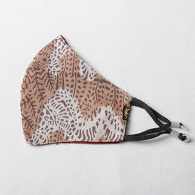  Bagru Block Printed Cotton 3 Layer Snug Fit Face Cover 