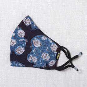  Bagru Block Printed Cotton 3 Layer Snug Fit Face Cover 