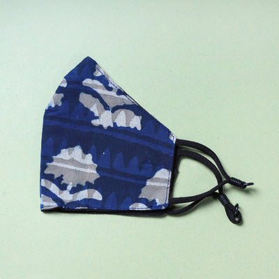  Bagru Block Printed Cotton 3 Layer Snug Fit Face Cover 