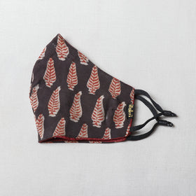  Bagru Block Printed Cotton 3 Layer Snug Fit Face Cover 