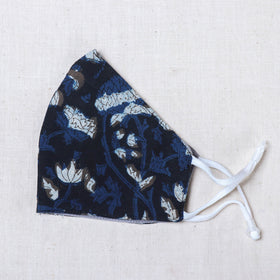  Bagru Block Printed Cotton 3 Layer Snug Fit Face Cover 