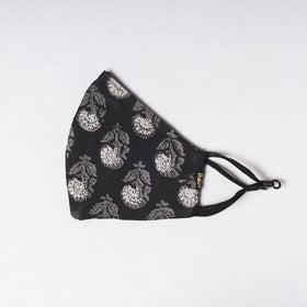  Bagru Block Printed Cotton 3 Layer Snug Fit Face Cover 