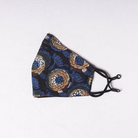  Bagru Block Printed Cotton 3 Layer Snug Fit Face Cover 