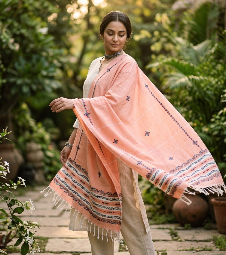 Kantha Embroidery Dupattas