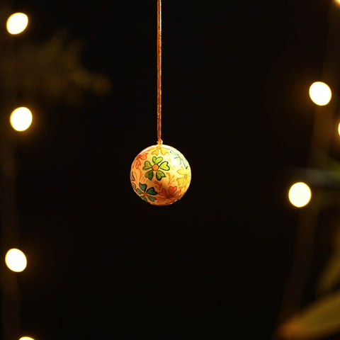 Ball - kashmir handpainted christmas decor ornament