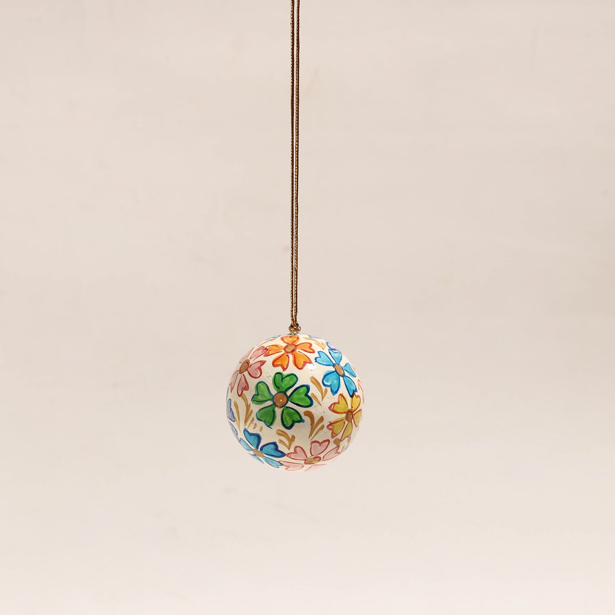 Ball - kashmir handpainted christmas decor ornament