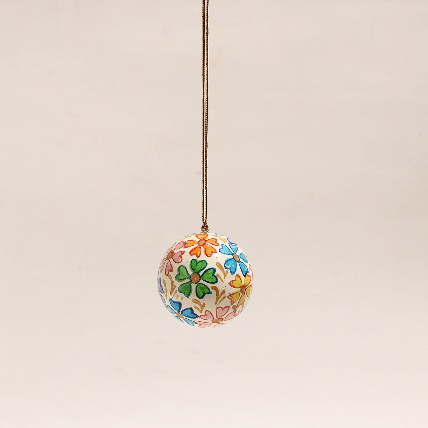 Ball - kashmir handpainted christmas decor ornament