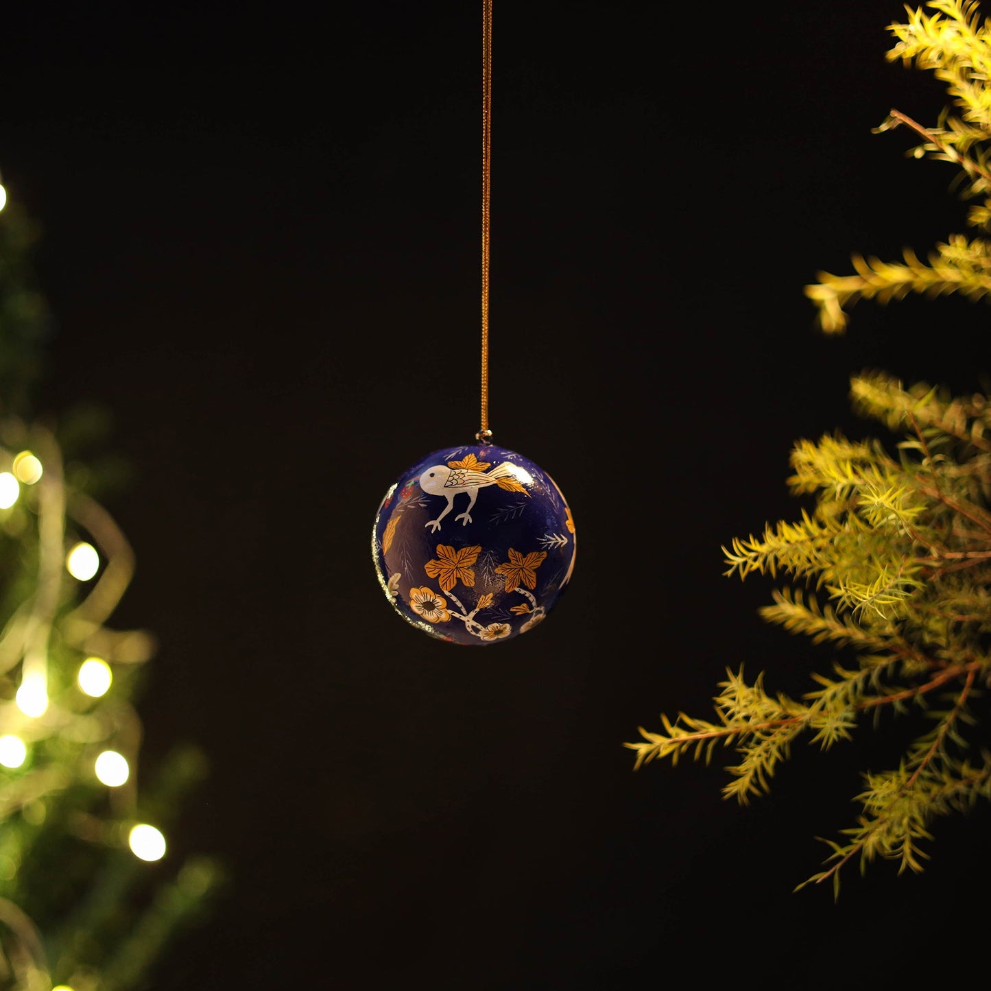 Ball - kashmir handpainted christmas ornament 01