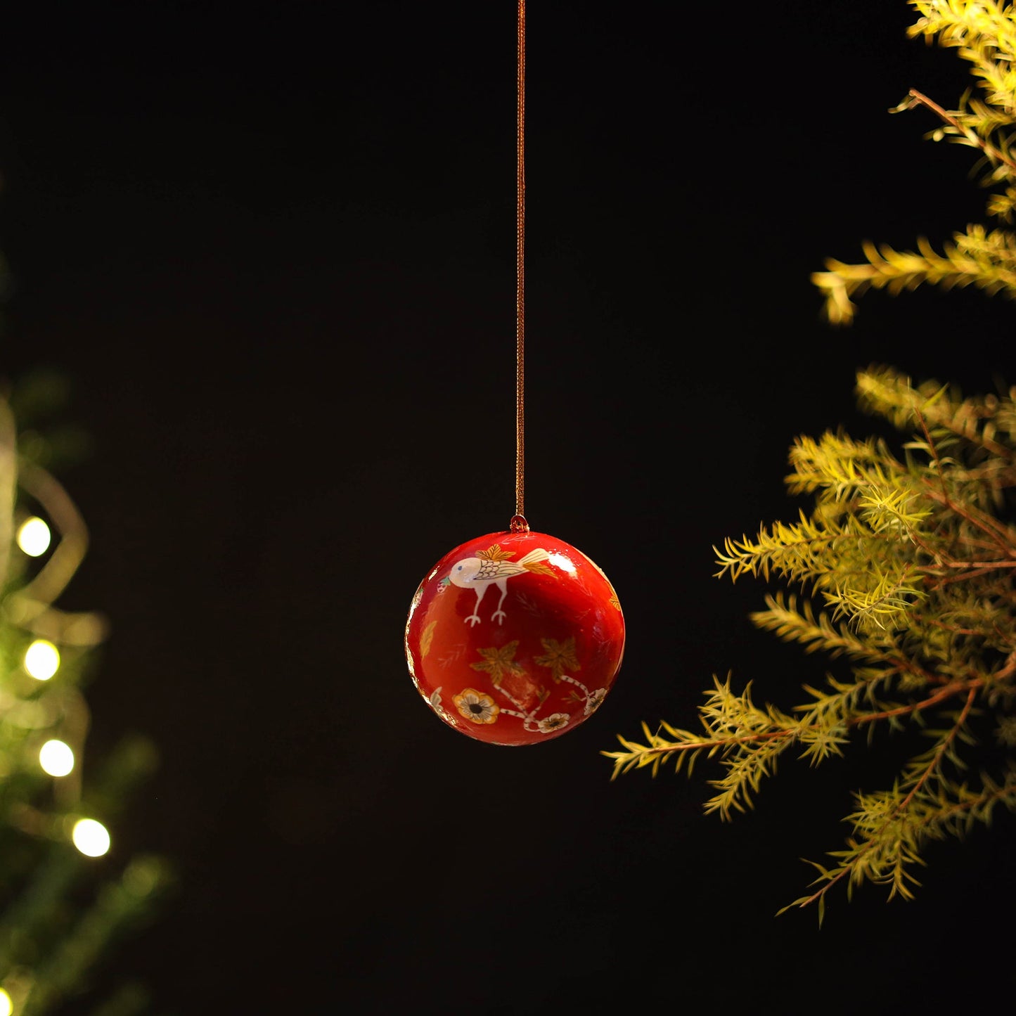 Ball - kashmir handpainted christmas ornament 02