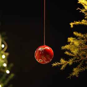 Ball - kashmir handpainted christmas ornament 02