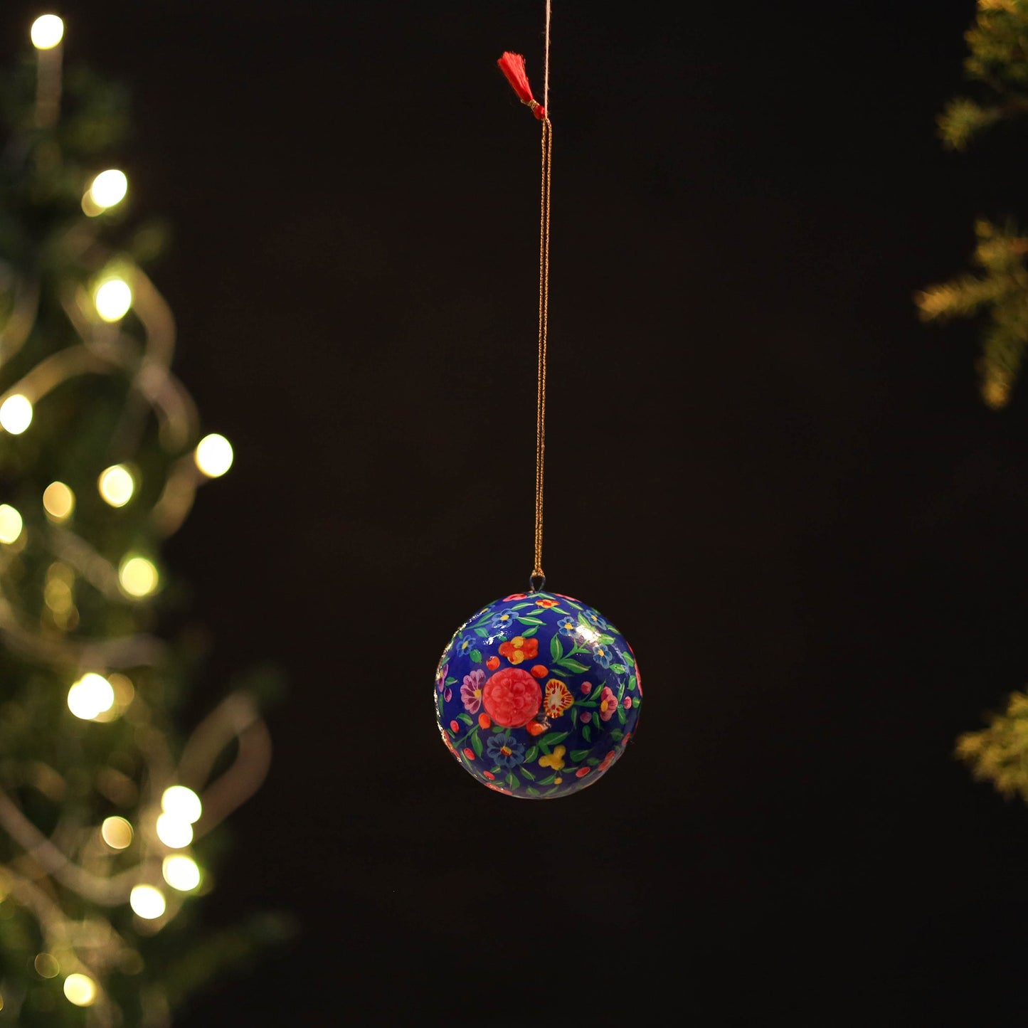 Ball - kashmir handpainted christmas ornament 05