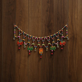 Banaras handpainted heavy wooden & terracotta toran 08