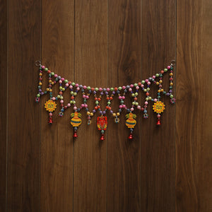 Banaras handpainted heavy wooden & terracotta toran 13