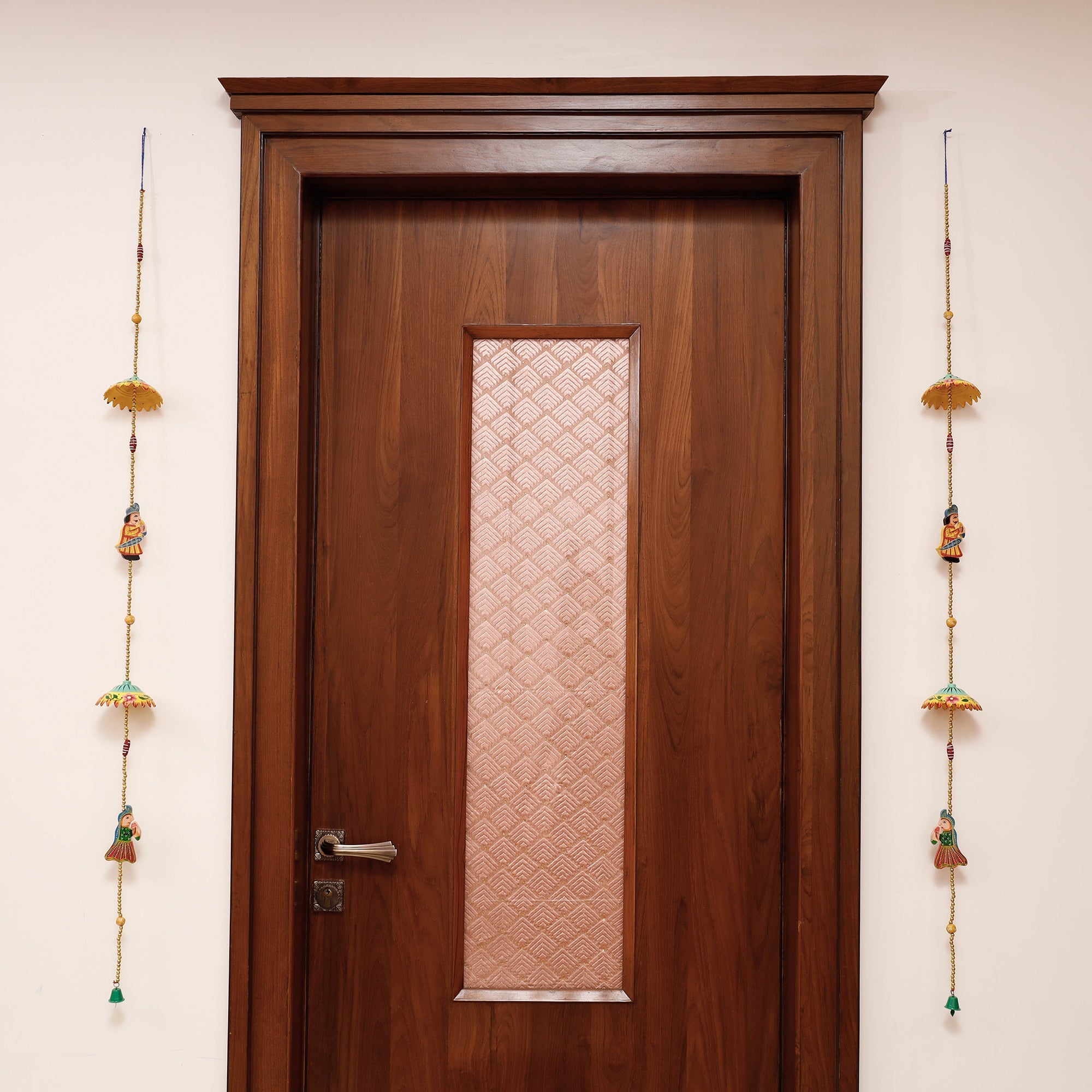  Banaras Handpainted Wooden & Beadwork Decorative Hangings (Set of 2) 