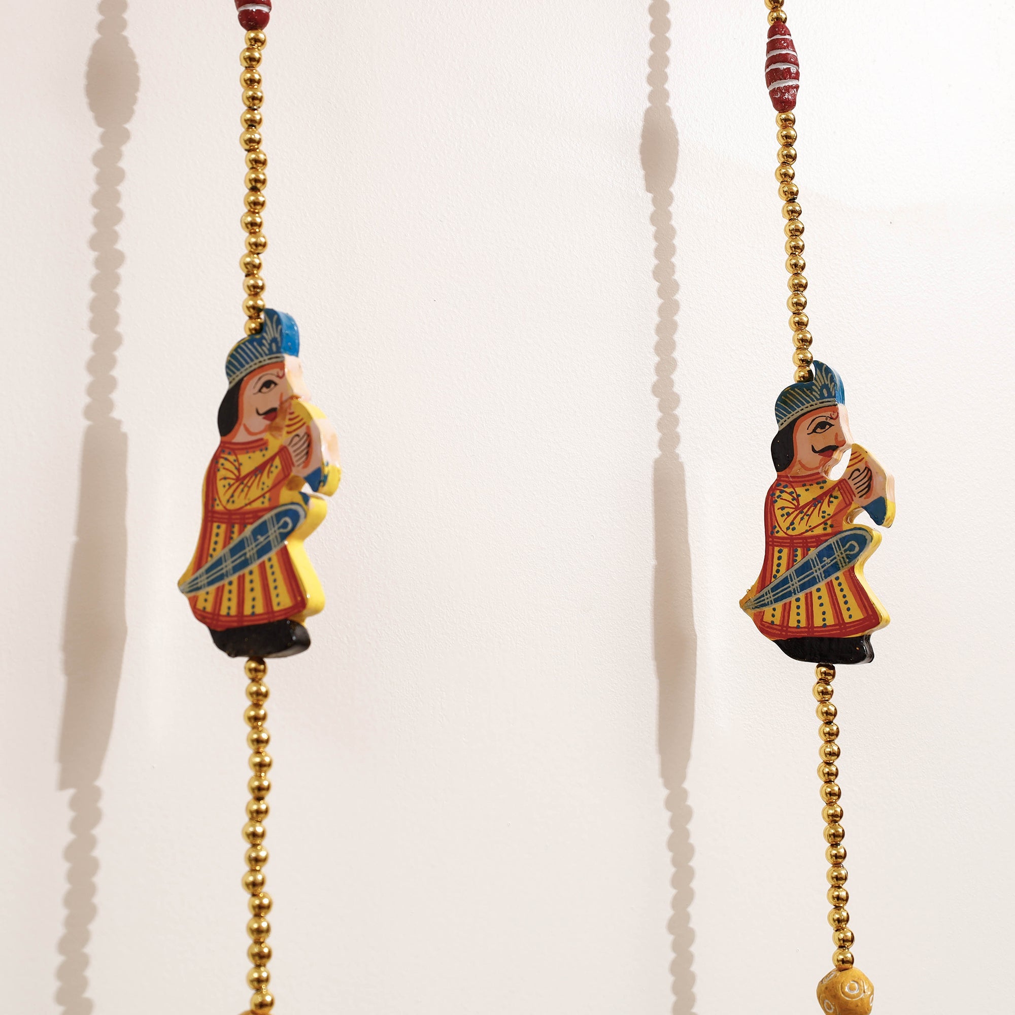  Banaras Handpainted Wooden & Beadwork Decorative Hangings (Set of 2) 