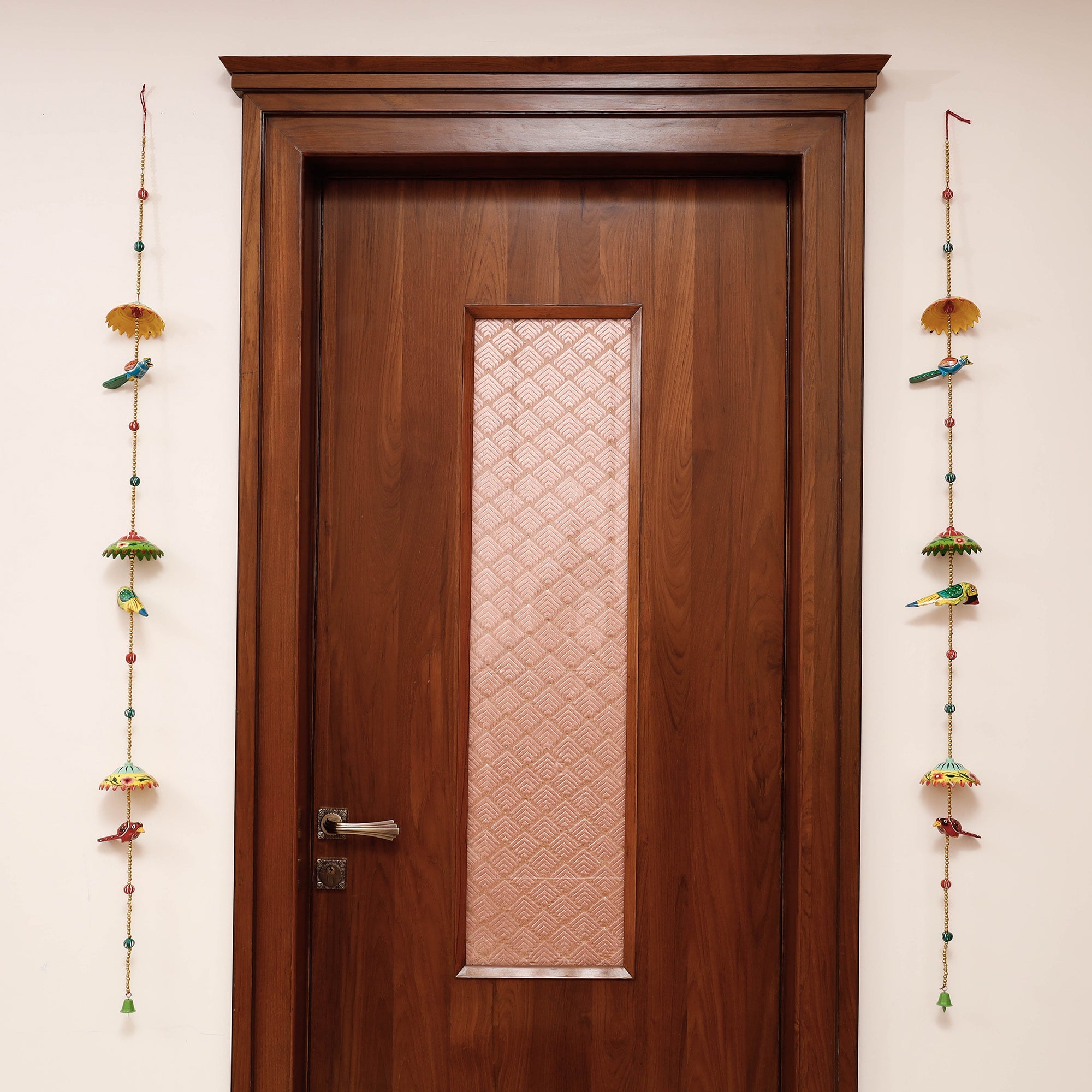  Banaras Handpainted Wooden & Beadwork Decorative Hangings (Set of 2) 