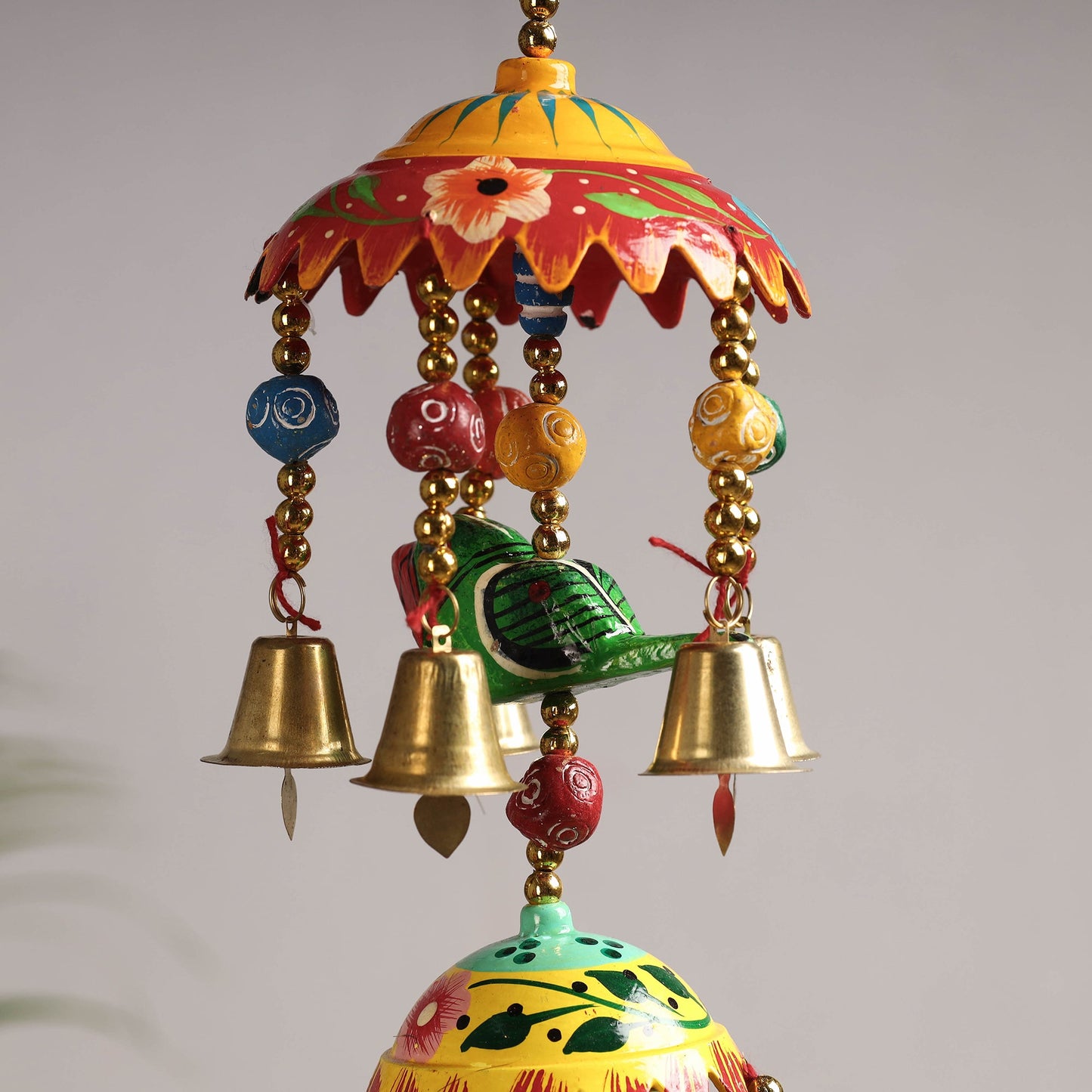  Banaras Handpainted Wooden & Beadwork Decorative Jhumar Hanging 