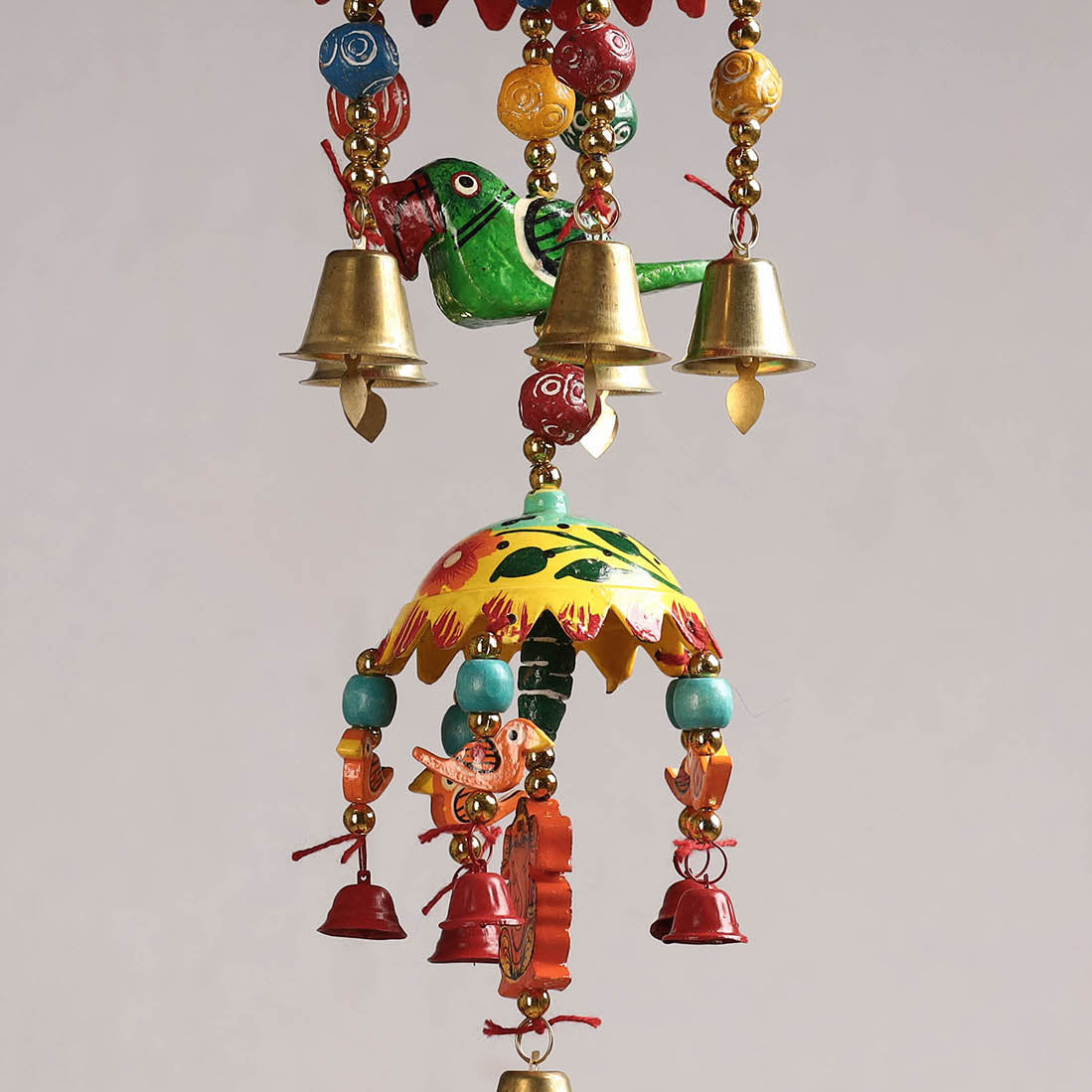  Banaras Handpainted Wooden & Beadwork Decorative Jhumar Hanging 