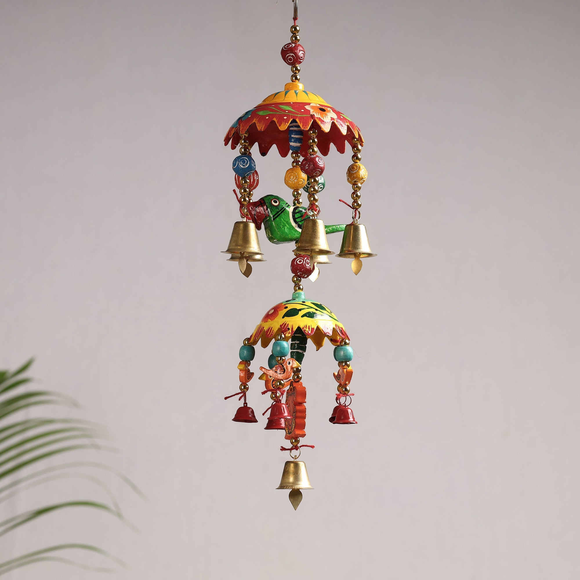  Banaras Handpainted Wooden & Beadwork Decorative Jhumar Hanging 