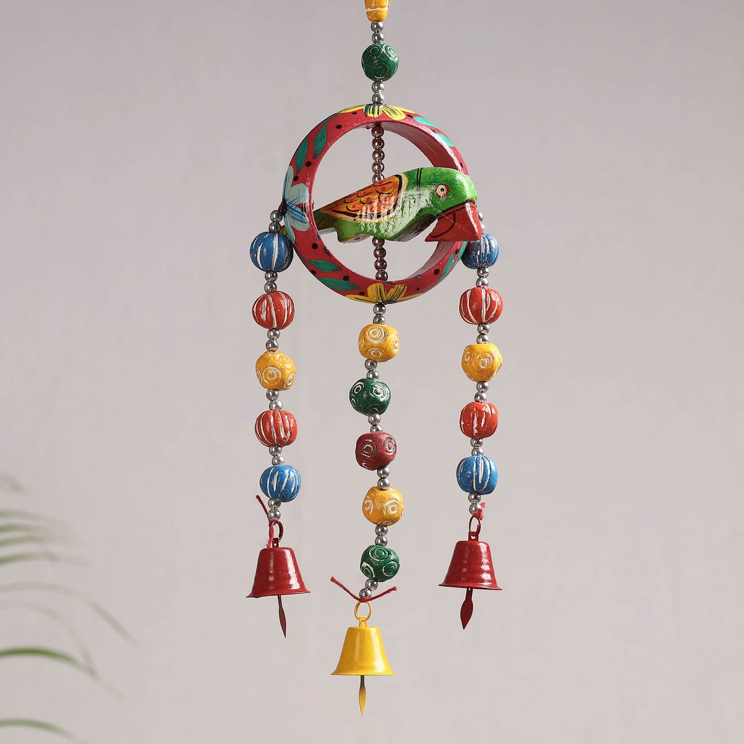  Banaras Handpainted Wooden & Terracotta Beads Decorative Hanging 