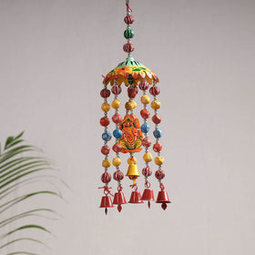  Banaras Handpainted Wooden & Terracotta Beads Decorative Jhumar Hanging 