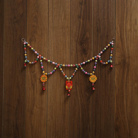 Banaras handpainted wooden & terracotta toran 01