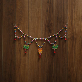 Banaras handpainted wooden & terracotta toran 04